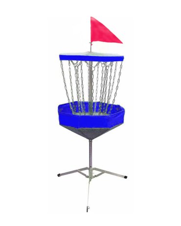 Folding disc golf basket